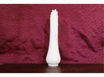 Milk Glass Hobnail Large, Vase, Probably Fenton, 18.5' Tall, Swung Vase