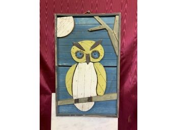 Decorative Wooden Wall Art Owl 11' X 17.5'