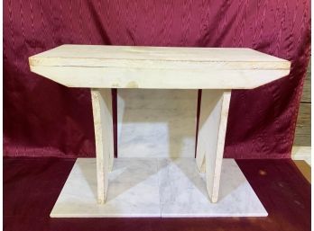 Wooden Bench White Washed 24' X 17' X 11'