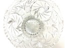 VTG Bohemia Czech Rep Lead Crystal Pinwheel Pattern Footed Dish/bowl 6'x 4'