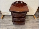Mahogany 3 Draw Bedside Chest Carved Legs And Detail On Draws Classic French Carved