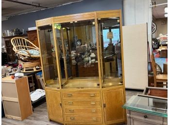 Topaz China Cabinet 2 Pieces By Thomasville Furniture IND Glass Front And Shelves With 4 Draws Inside Lighting