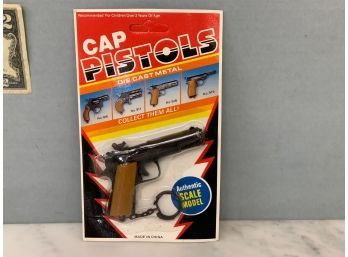 Cap Pistols Die Cast Metal Collectible Gun Key Chain Authentic Scale Model