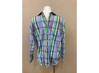 Men's Bugatchi UOMO Shirt Size Medium No Stains Rips Or Discoloration