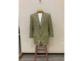 Men's Ing Loro Piana & C Of Italy Apoteosi 100 Cashmere Houndstooth Patttern No Stains Rips Or Discoloration