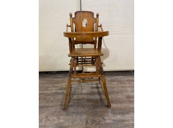 Antique Convertible High Chair Walker Pottery Chair 1800s Very Unique