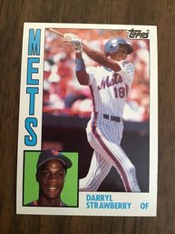 1984 Topps Rc DARRYL STRAWBERRY Ney York Mets Rookie Baseball Card