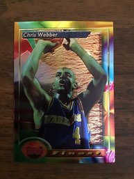 1993 94 Topps Finest Rc CHRIS WEBBER Rookie Basketball Card