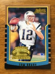 Bowman TOM BRADY Rookie Of The Year Promotion Football Card