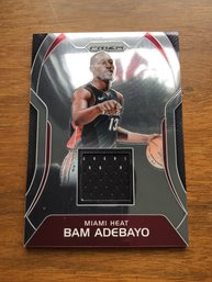 2017 Panini Prizm Rc BAM ADEBAYO Miami Heat Rookie Jersey Relic Basketball Card