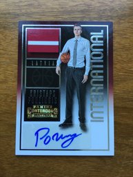 2015 Panini Contenders Rc KRISTAPS PORZINGIS Rookie Autograph Latvia Basketball Card