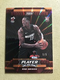 Rare 5/5 2017 Panini Rc BAM ADEBAYO Miami Heat Rookie Player Of The Day Basketball Card Kentucky Wildcats
