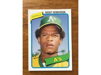 Rotw Topps Rc RICKEY HENDERSON  Oakland Athletics Rookie Of The Week Baseball Card
