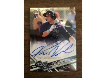 2017 Topps Chrome Rc PAT VALAIKA Colorado Rockies Rookie Autograph Baseball Card