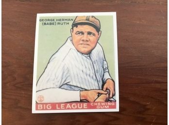 Goudey Big League Chewing Gum Babe Ruth Reprint Card