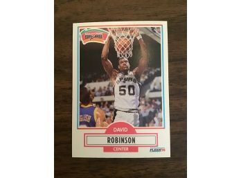 1990 Fleer DAVID ROBINSON San Antonio Spurs Basketball Card