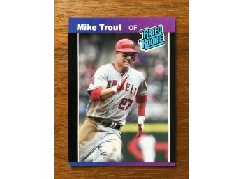 Donruss Rated MIKE TROUT Anaheim Angels Rookie Aceo RP Baseball Card Atlanta Braves