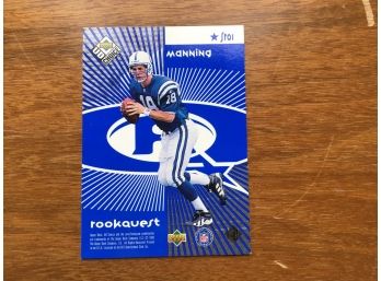 1998 UD Rc Peyton Manning Indianapolis Colts Rookie JOHN ELWAY Denver Broncos Football Card
