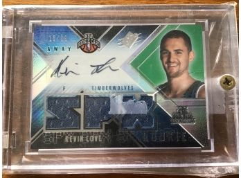 Upper Deck Spx Rc Auto KEVIN LOVE Rookie Jersey Autograph Basketball Card /99