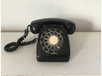 Mid Century Modern Black Rotary PHONE
