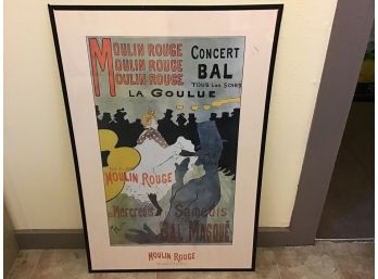 Framed Moulin Rouge Poster Advertisement Toulouse Lautrec