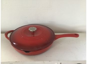 12 In Cast Iron Skillet With Lid