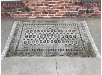 Hand Knotted Wool Rug 4x6 Made In Pakistan