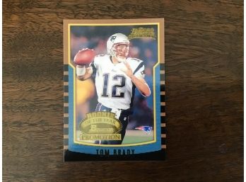 TOM BRADY Rookie Of The Year Promoaction Football Card