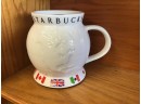 Barista 2002 Starbucks Cup Coffee Mug 24 0z World Globe With To Go Lid