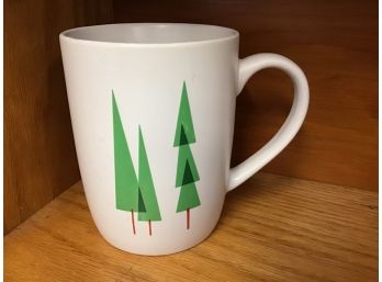 2011 Christmas Trees Starbucks Coffee Company White Cup Coffee Mug
