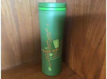 This One Cup 2010 Starbucks Coffee Company Green Plastic To Go Cup Coffee Mug With Lid 20 Oz