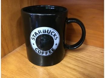 Faded Classic Logo 2008 Starbucks Coffee Company Black Cup Coffee Mug