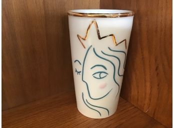 Womans Face Starbucks Coffee Company White Cup Coffee Mug 10 Oz