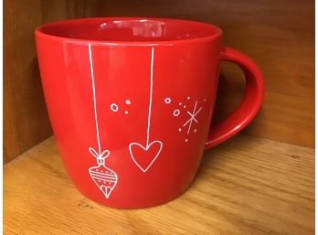 Red Heart Oraments Starbucks Coffee Company Cup Coffee Mug 14 Oz