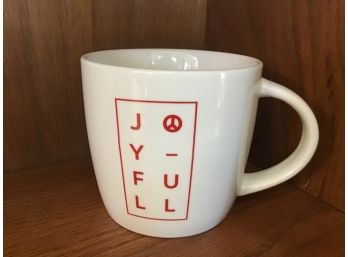 Christmas Peace Joy-full Starbucks Coffee Company White Cup Coffee Mug 14 Oz