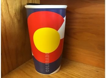 Colorado 2016 Starbucks Company To Go Cup Coffee Mug With Lid 12 Oz