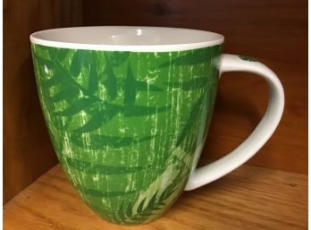 2006 Starbucks Coffee Company Green Leaves White Cup Coffee Mug 14 Oz A
