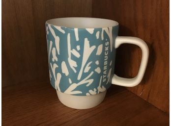 White Blue Flower 2016 Starbucks Cup Coffee Mug