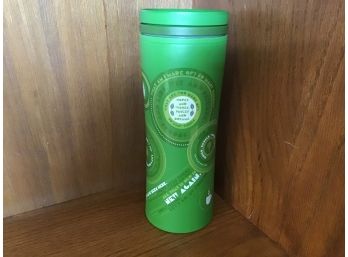 Where Have I Been 2010 Starbucks Coffee Company Green Plastic To Go Cup Coffee Mug With Lid 16 Oz
