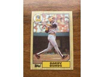 1987 Topps Rc BARRY BONDS Pirates Rookie Baseball Card San Francisco Giants Home Run King