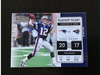 Panini Contenders Tom Brady New England Patriots Playoff Ticket Football Card