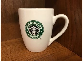 Starbucks Double Logo Coffee Company White 2007 Cup Coffee Mug 10.2 Oz