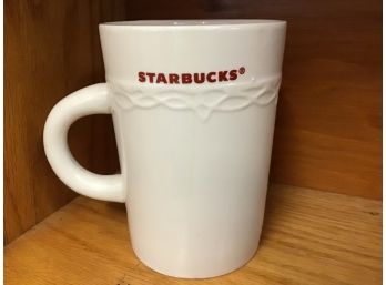 2010 Starbucks Coffee Company White Cup Coffee Mug 10 Oz