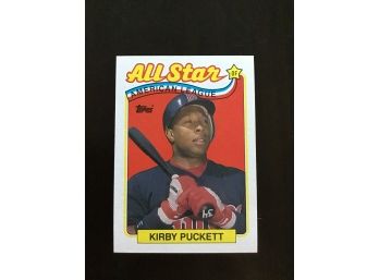 1989 Topps All Star KIRBY PUCKETT Minnesota Twins Baseball Card