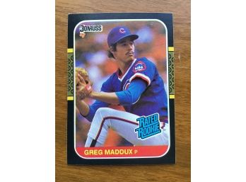 1987 Donruss Rated Rc GREG MADDUX Chicago Cubs Rookie Baseball Card Atlanta Braves