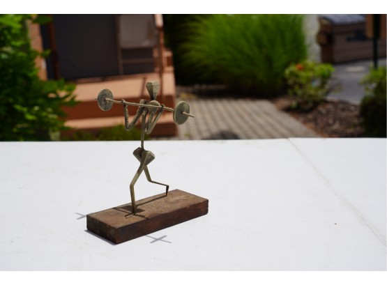 MADE IN SPAIN WORKING OUT FIGURINE, 5IN HEIGHT