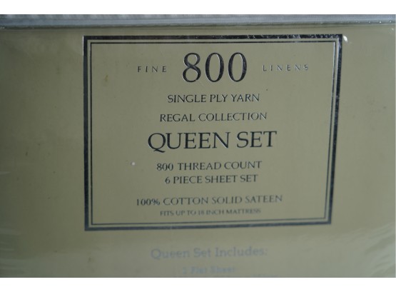 NEW SINGLE PLY YARN REGAL COLLECTION, 6 PIECE QUEEN SHEET SET 800 Thread Count