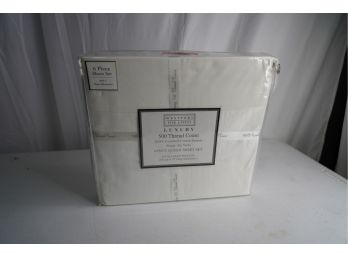 NEW WESTPORT FINE LINES LUXURY 6-PIECE QUEEN SHEET SET WITH 2 EXTRA PILLOWCASES