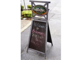 BLUE POINT BREWING COMPANY WOODEN SIGN 35X18