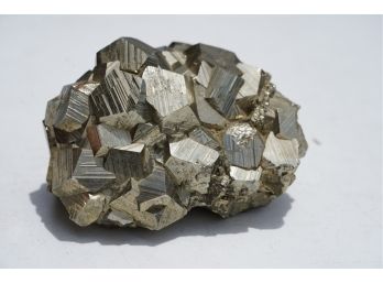 A Specimen Of Pyrite Also Known As 'Fools Gold' Rock Stone